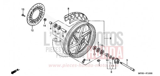 ROUE AVANT CB500S2 de 2002